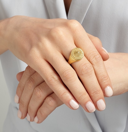 Rope Medallion Ring Rope Medallion Ring