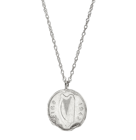 Sterling Silver Hare 3 Pence Coin Necklace