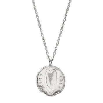 Sterling Silver Hare 3 Pence Coin Necklace