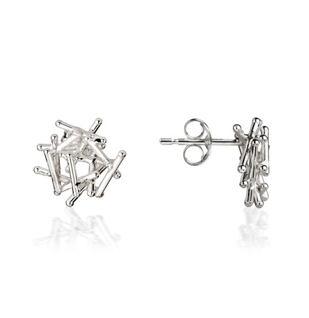 Magnetic Silver Stud Earrings