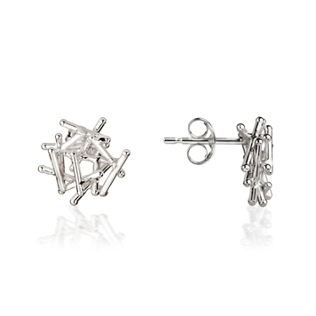 Magnetic Silver Stud Earrings