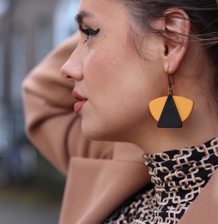 The Yellow Fan Earrings