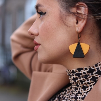 The Yellow Fan Earrings