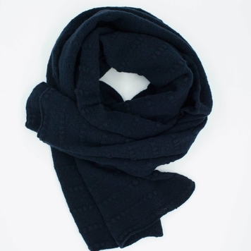 Navy Slub Scarf