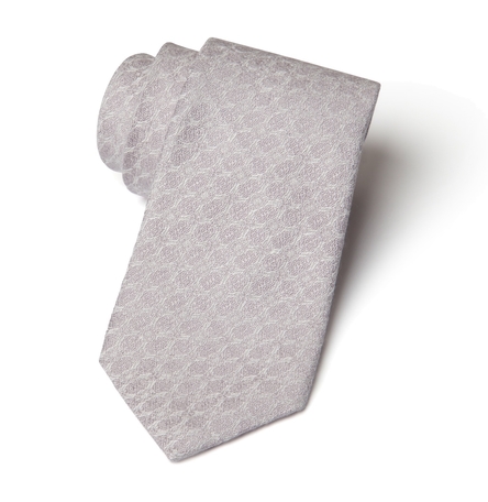 Silver Shore - Silk and Linen Woven Necktie