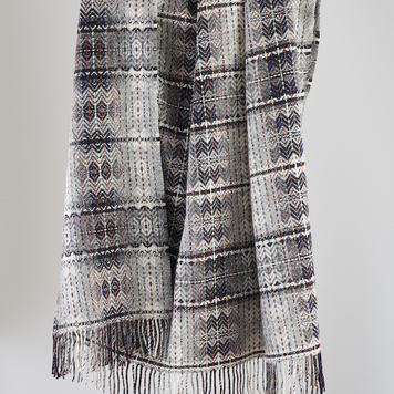 Grey Diamond Weave Throw