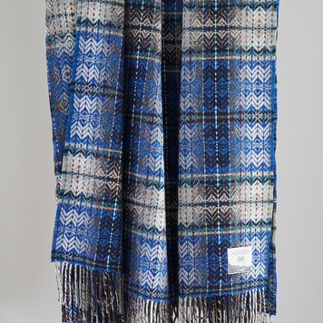 Blue Diamond Weave Throw