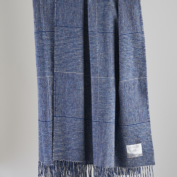 Blue Basket Weave Throw