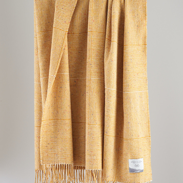 Yellow Basket Weave Throw