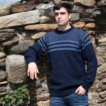 Men’s Striped Crew Neck Sweater