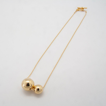 Two Gold Ball Necklace