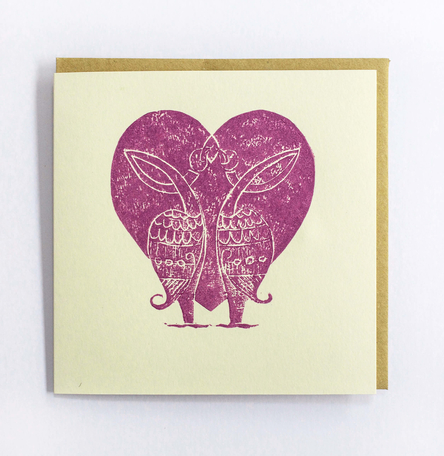 Two Birds Heart Card Two Birds Heart Card