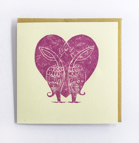 Two Birds Heart Card