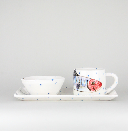 Small Rectangular Platter + Mug + Ramekin