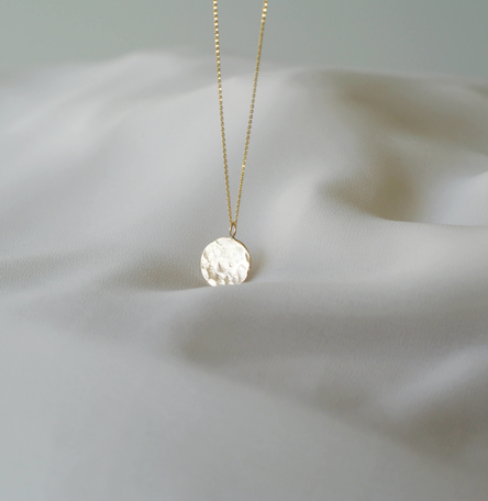 Gold Full Moon Necklace