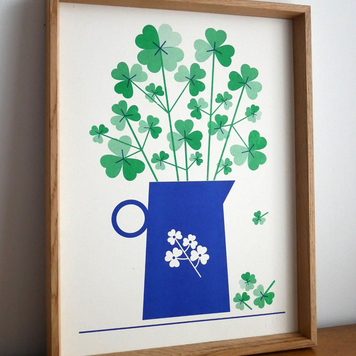 Riso Print - Shamrocks