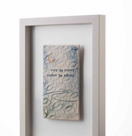 Enjoy the journey embrace the detours – Framed Tile