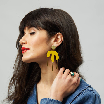 Megamelt earrings in Yellow