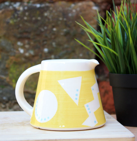 Sunshine Yellow Geo Milk Jug