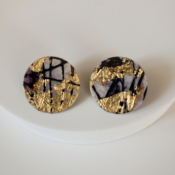 Ró sgraffito earrings