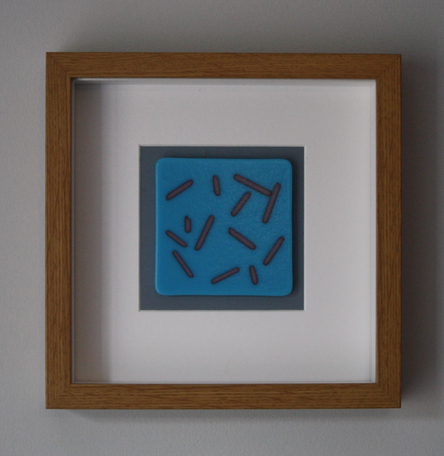 Cyan Blue 'Line Pattern' Frame