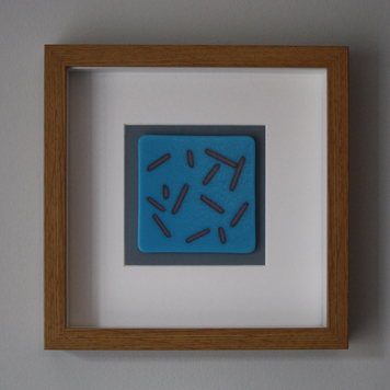 Cyan Blue 'Line Pattern' Frame