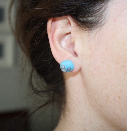 Cyan Blue Earrings
