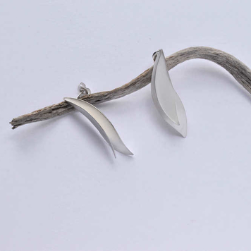 Folded Leaf Earrings