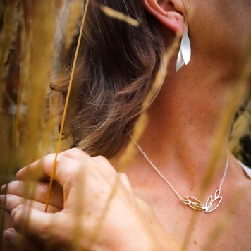 Folded Leaf Earrings