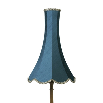 Pacific Blue Silk Chimney Bell Lampshade