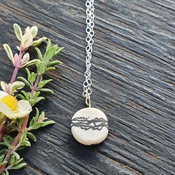 Porcelain landscape necklace