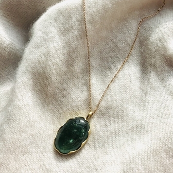 Scalloped Tourmaline Pendant