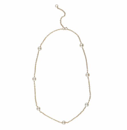 9ct gold and freshwater cultured pearl necklace