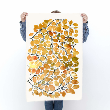 Autumn Beech Leaf Print