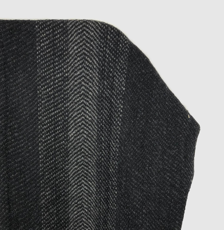 Carriag Dubh - Black twill kimono-cardi