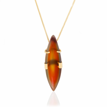 Agate Necklace on 18 Carat Gold